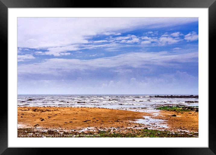 North Sea Coast, Anstruther, Fife Framed Mounted Print by Kasia Design