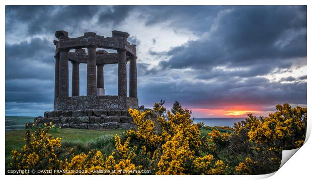Iconic Stonehaven War Memorial Sunrise Print by DAVID FRANCIS