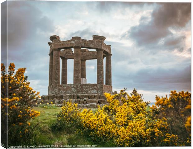 Iconic Stonehaven War Memorial at Sunrise Canvas Print by DAVID FRANCIS