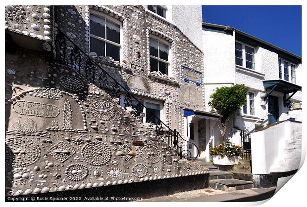 The Shell House at Polperro Print by Rosie Spooner