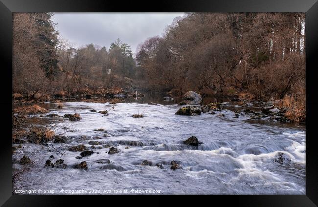 The Water of Deugh flowing through Dundeugh in Winter Framed Print by SnapT Photography