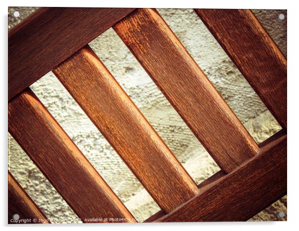 A closeup shot of a wooden headboard Acrylic by Ingo Menhard