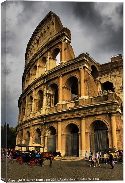 The Colosseum Canvas Print by Darren Burroughs