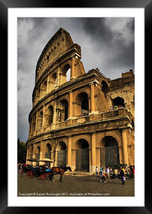 The Colosseum Framed Mounted Print by Darren Burroughs