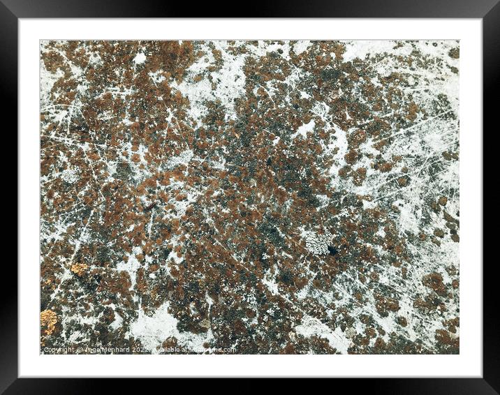 Aerial shot of forests in snow with green and yellow trees - perfect for background Framed Mounted Print by Ingo Menhard