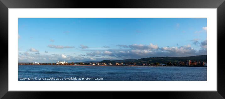 Minehead panorama in early evening Framed Mounted Print by Linda Cooke