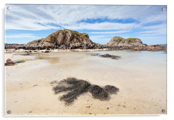 Fidden Beach Isle of Mull Acrylic by Heidi Stewart