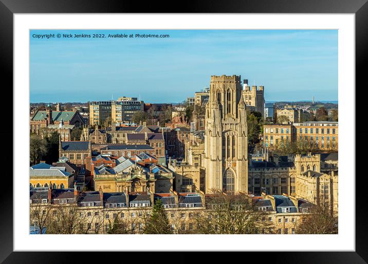 Bristol University Wills Memorial Building  Framed Mounted Print by Nick Jenkins