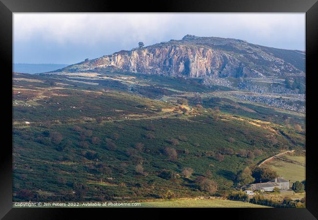 Old quarry on Stowes Hill Bodmin Moor Cornwall Framed Print by Jim Peters