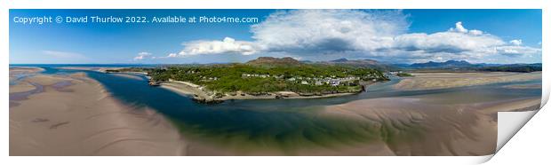 Idyllic beaches in north Wales Print by David Thurlow