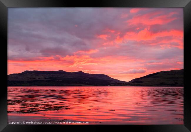 Loch Scridain Sunset Framed Print by Heidi Stewart