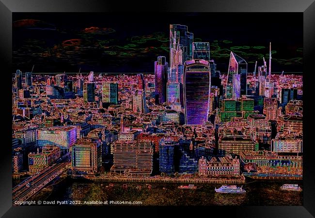 London City Glow Framed Print by David Pyatt