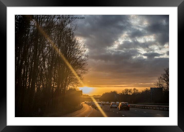 Driving into the Sun Framed Mounted Print by Nick Jenkins