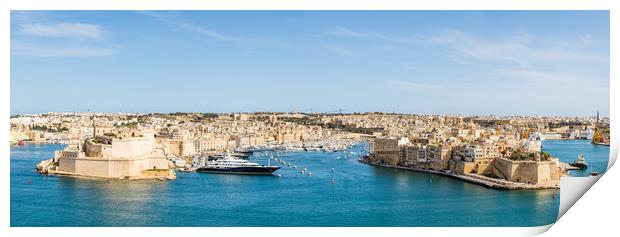 Three cities and Grand harbour panorama Print by Jason Wells