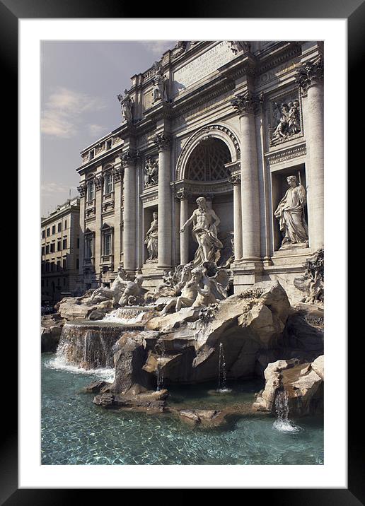 Fontana Di Trevi Framed Mounted Print by Darren Burroughs