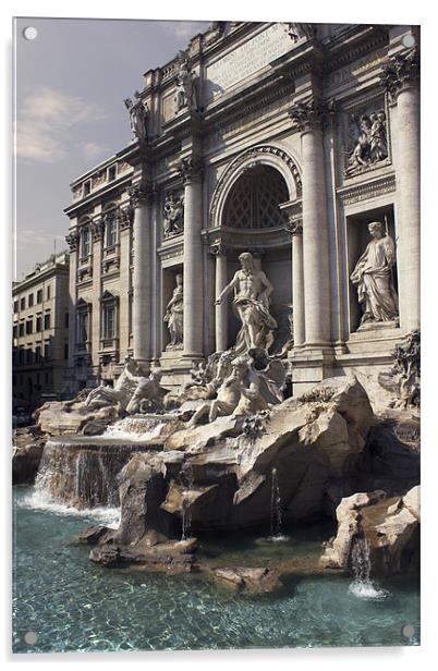 Fontana Di Trevi Acrylic by Darren Burroughs