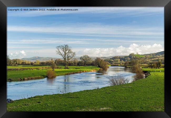 The River Towy Passing through Carmarthenshire County Framed Print by Nick Jenkins