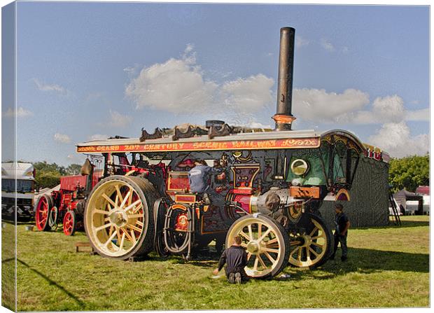 Showman's Steam Traction Engine Canvas Print by Trevor Kersley RIP