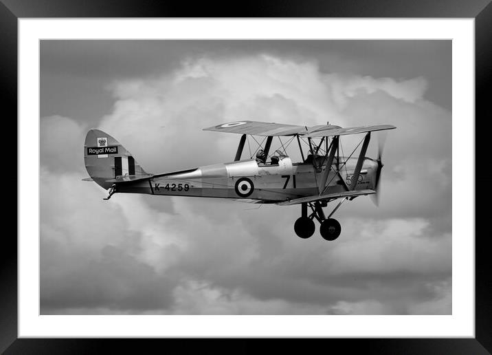 Tiger Moth Plane Framed Mounted Print by J Biggadike