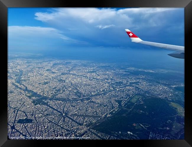Flying over Paris Framed Print by Martin Baroch
