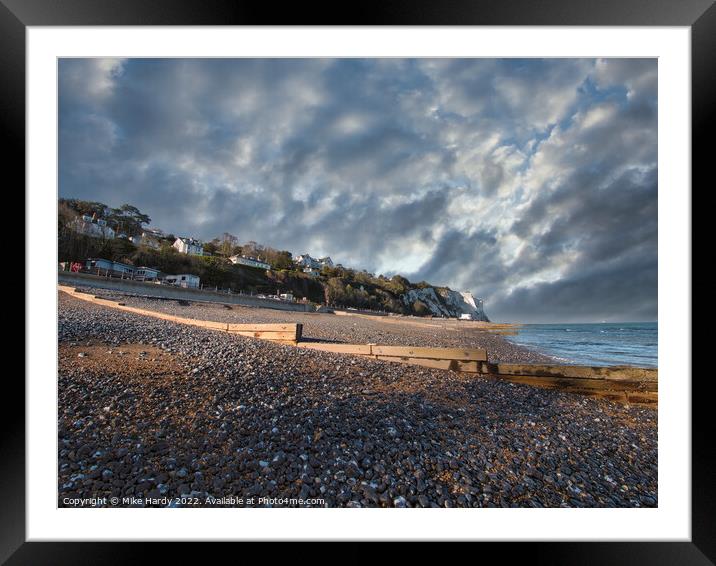 St. Margarets Bay at Dusk Framed Mounted Print by Mike Hardy