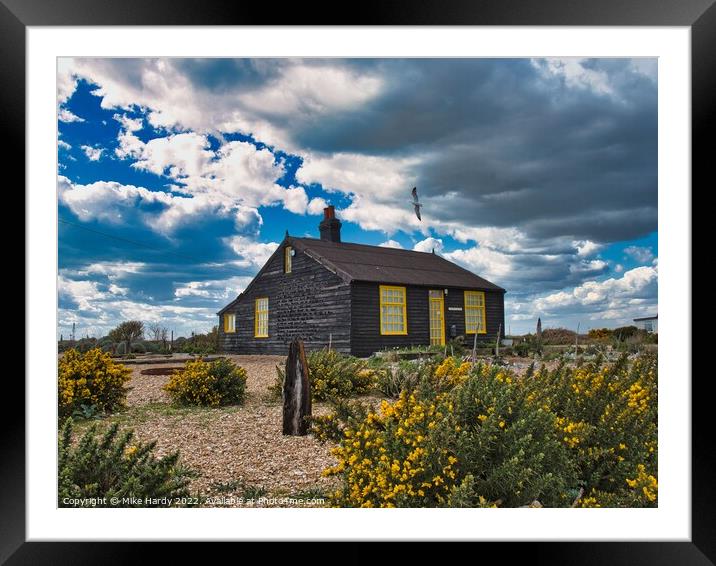 Prospect Cottage & Garden on Dungeness Beach Home of Derek Jarman Framed Mounted Print by Mike Hardy