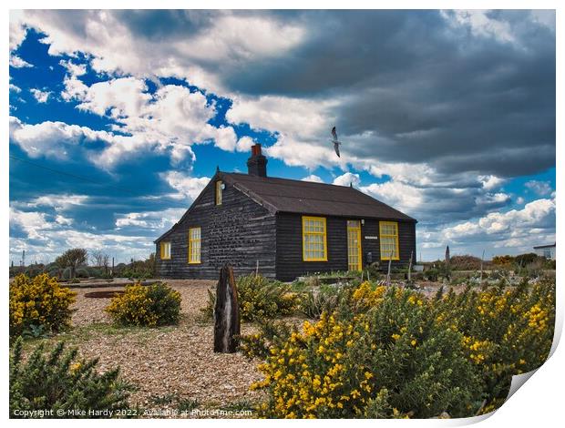 Prospect Cottage & Garden on Dungeness Beach Home of Derek Jarman Print by Mike Hardy