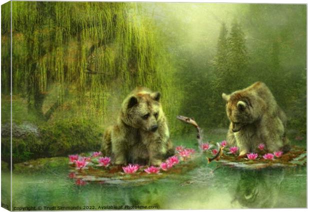 Bear Dreaming Canvas Print by Trudi Simmonds