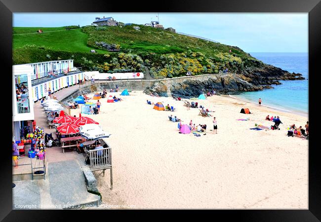 Porthgwidden beach, St. Ives, Cornwall, UK. Framed Print by john hill