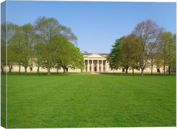 Majestic Downing College in Cambridge Canvas Print by Simon Hill