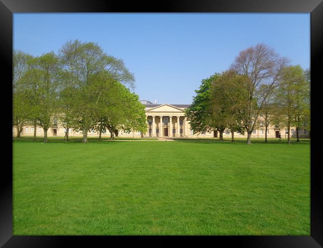 Majestic Downing College in Cambridge Framed Print by Simon Hill