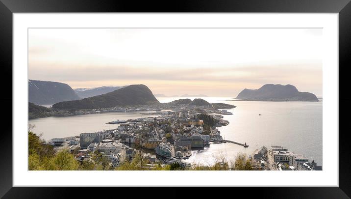 Picture-perfect Alesund Norway Framed Mounted Print by kathy white