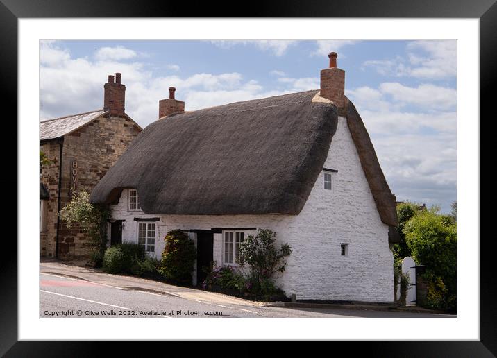 Whitewashed cottage Framed Mounted Print by Clive Wells