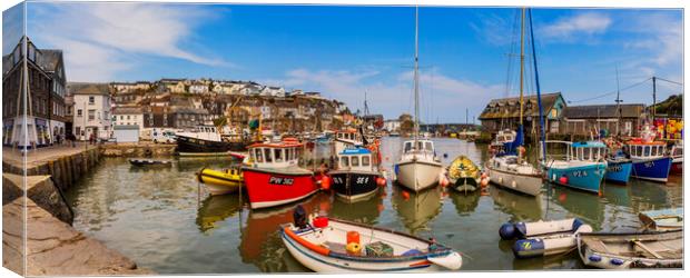 Mevagissey Harbour, Cornwall, England Canvas Print by Maggie McCall