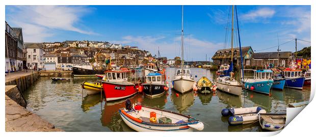 Mevagissey Harbour, Cornwall, England Print by Maggie McCall