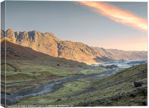 Winter Light Langdale Canvas Print by Reg K Atkinson