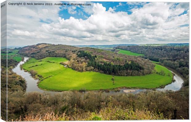 River Wye from Yat Rock Herefordshire Canvas Print by Nick Jenkins