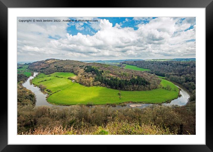 River Wye from Yat Rock Herefordshire Framed Mounted Print by Nick Jenkins