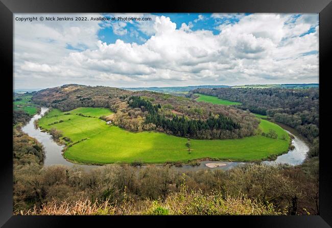 River Wye from Yat Rock Herefordshire Framed Print by Nick Jenkins