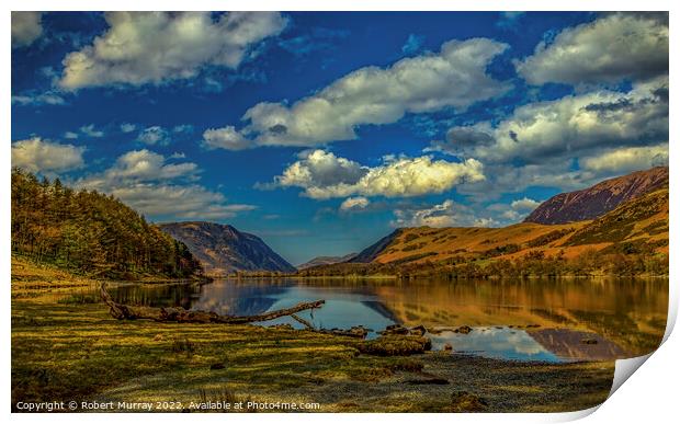 A Tranquil Spring Day at Buttermere Print by Robert Murray