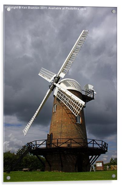 Wilton Windmill Acrylic by Oxon Images