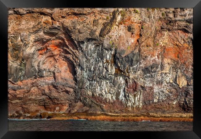 Scenic Cliff Rock At The Atlantic Ocean Framed Print by Artur Bogacki