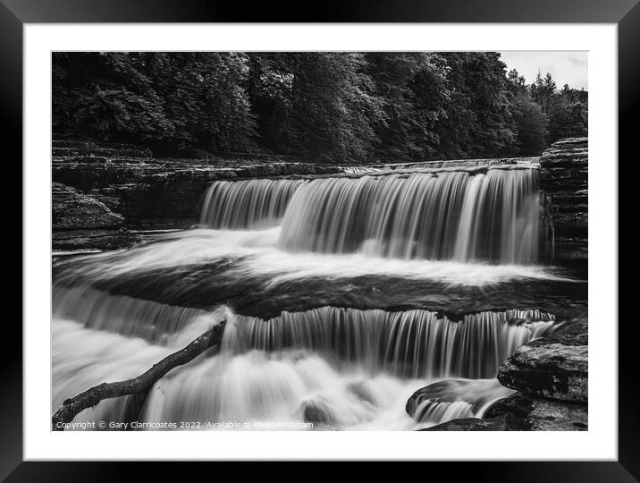 Lower Falls at Aysgarth Framed Mounted Print by Gary Clarricoates