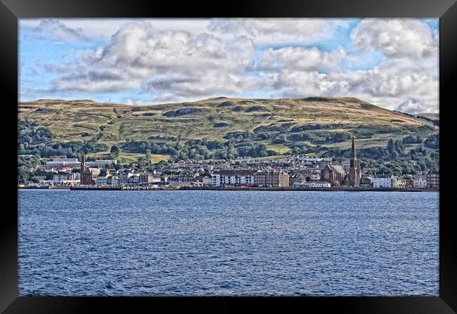 Largs, Scotland as viewed from Great Cumbrae Framed Print by Allan Durward Photography