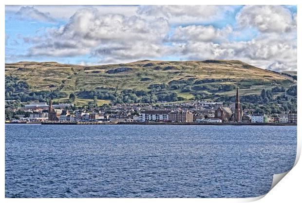 Largs, Scotland as viewed from Great Cumbrae Print by Allan Durward Photography