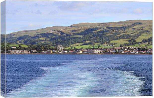 Largs and ferris wheel Canvas Print by Allan Durward Photography