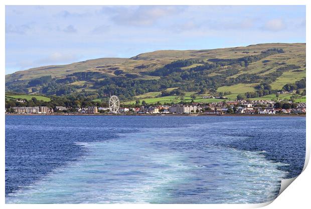 Largs and ferris wheel Print by Allan Durward Photography