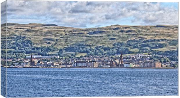 Largs seafront view, North Ayrshire Canvas Print by Allan Durward Photography