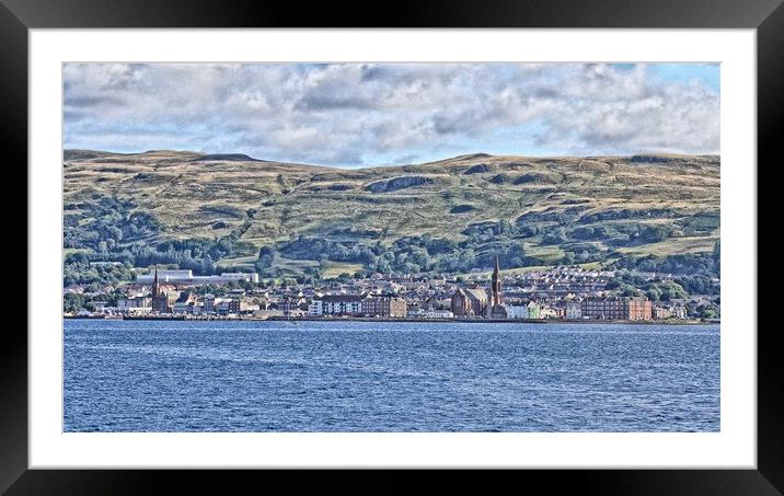 Largs seafront view, North Ayrshire Framed Mounted Print by Allan Durward Photography