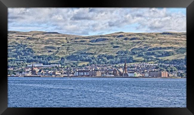 Largs seafront view, North Ayrshire Framed Print by Allan Durward Photography